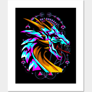 dragon angry Posters and Art